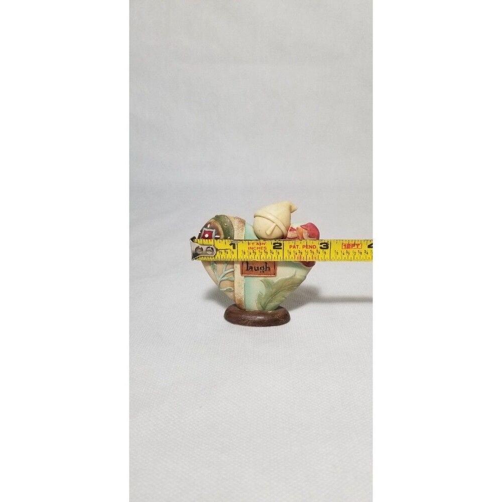 Vintage Enesco Take Heart by Karen Hahn Figures "Giggle" "Cozy" "Laugh" 2007 - Picture 11 of 12